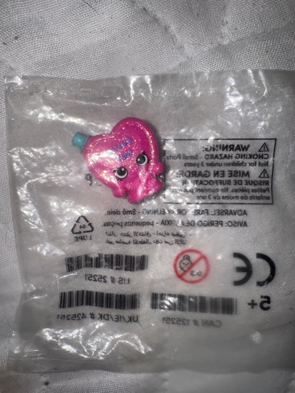 RARE Shopkins Pink Heart Charm